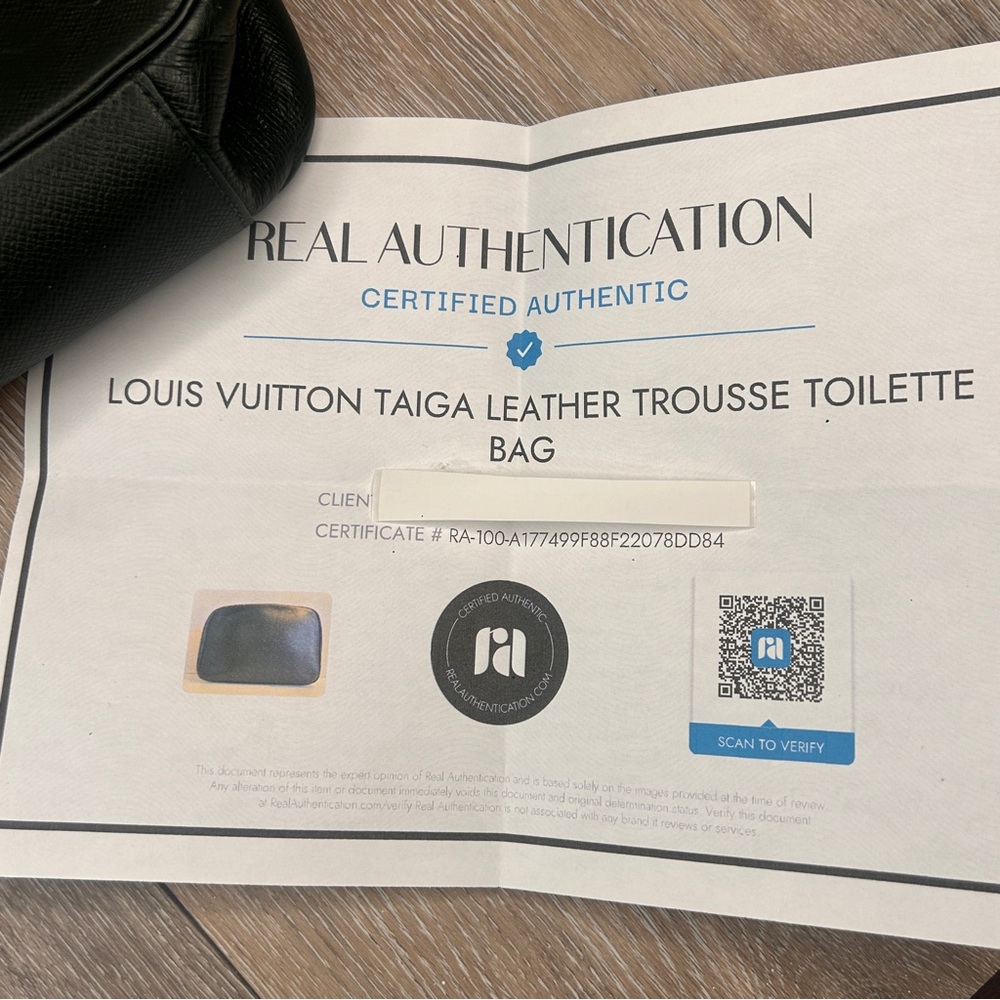 Louis Vuitton Taiga Leather Toiletry Pouch –Authentic, Made in Spain w/COA - Picture 2 of 16